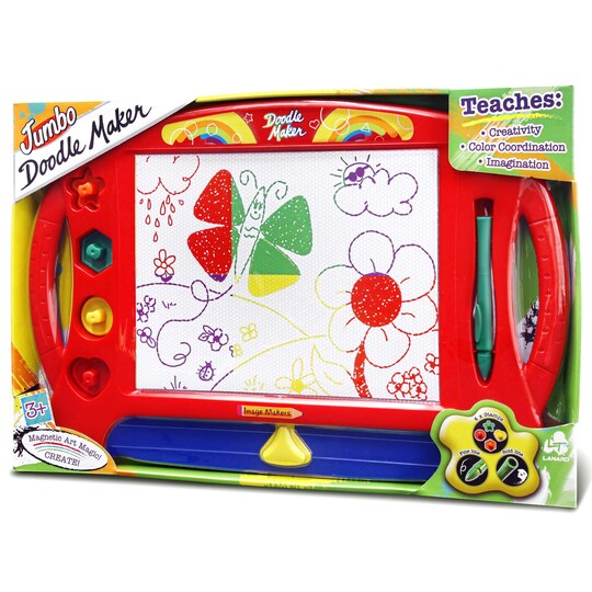 Lanard: Doodle Maker - Drawing Board, Create Magnetic Art Magic, Magnetic Pen, 4 Colorful Stamps, Imaginative & Creative Play, STEM Toy, Kids Ages 3+